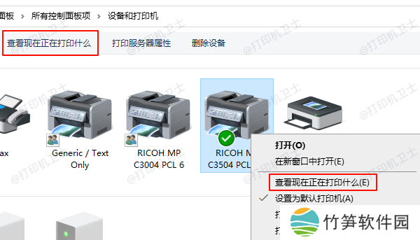 查看现在正在打印什么