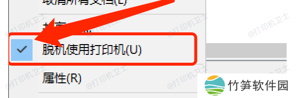 检查打印机是否处于启用状态